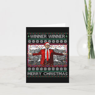 Winner Winner Merry Christmas Funny Santa Trump 20 Card