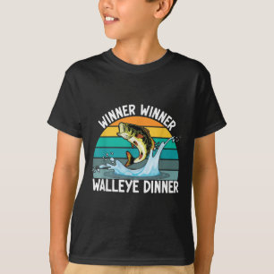 Winner Winner Walleye Dinner Fishing Lover Walley T-Shirt