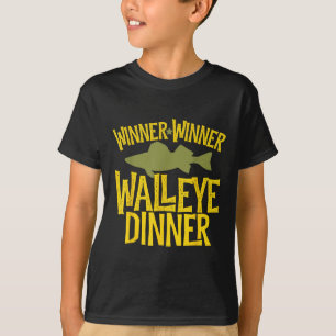 Winner Winner Walleye Dinner Funny Fish Fishermen T-Shirt