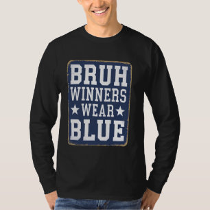 Winners Blue Distressed Funny Sports Fan Apparel T-Shirt