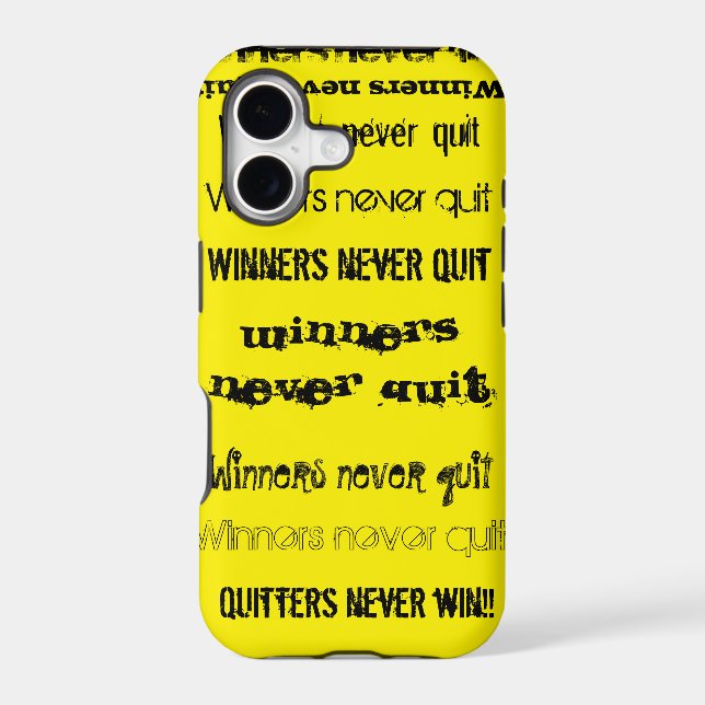 Winners Never Quit iPhone 5 Case (Back)