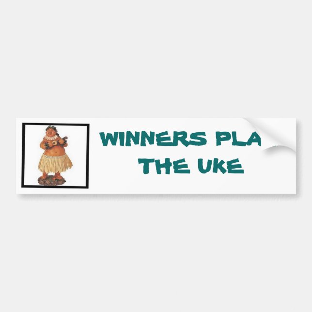 Winners Play the Uke Bumper Sticker (Front)