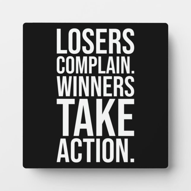 Winners Take Action Plaque (Front)