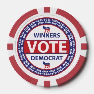 Winners Vote Democrat Poker Chips