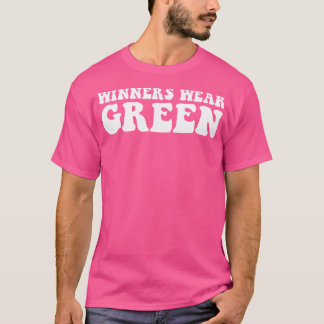 Winners Wear Green Team Spirit Game Competition Co T-Shirt