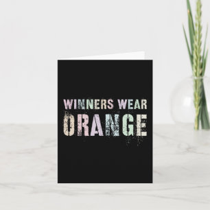 WINNERS WEAR ORANGE Summer Camp Team Colour War Ga Card