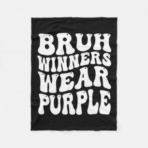 Winners Wear Purple Team Sports Day Game Spirit We Fleece Blanket