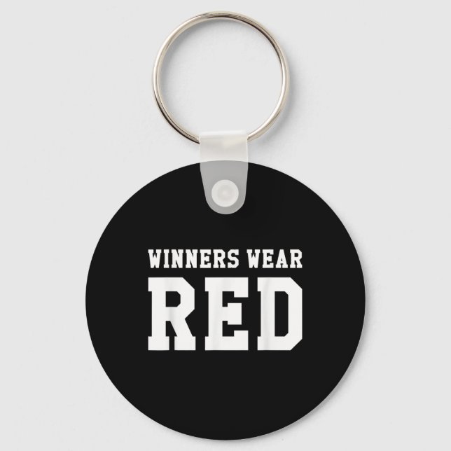 Winners Wear Red Camp Colour War Team Competition  Key Ring (Front)