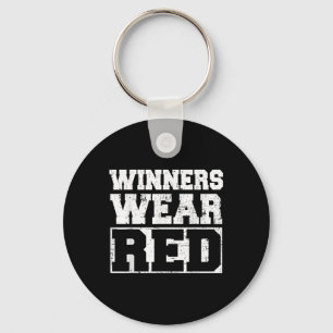 Winners Wear Red Funny Team Spirit Game War Camp P Key Ring