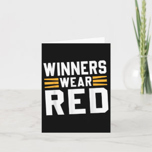 Winners Wear Red Team Colour War Camp Game Competi Card