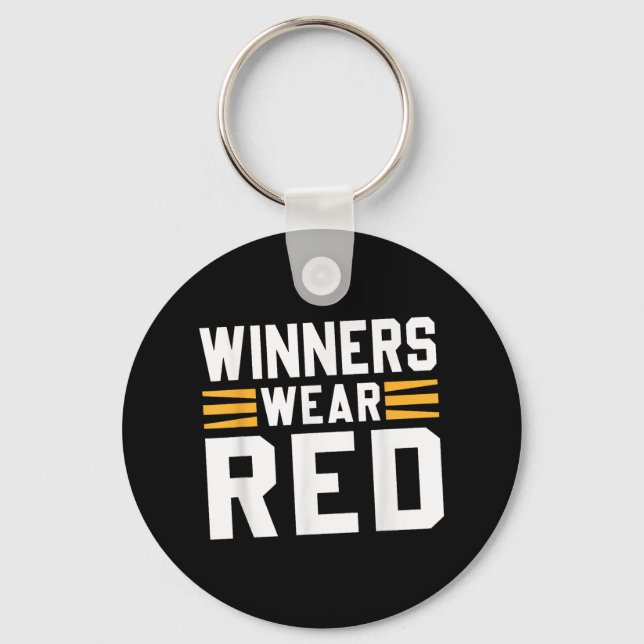 Winners Wear Red Team Colour War Camp Game Competi Key Ring (Front)