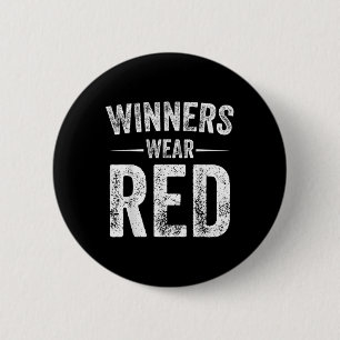 Winners Wear Red Team Red Game Competition Colour  6 Cm Round Badge