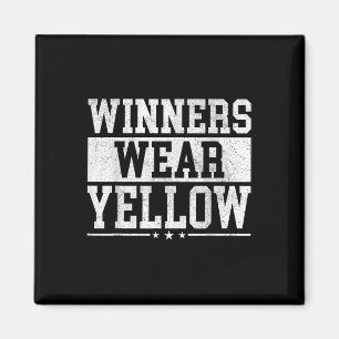 Winners Wear Yellow Colour War Camp Spirit Game Te Magnet