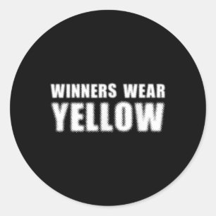 Winners Wear Yellow Colour War Camp Team Game Comp Classic Round Sticker