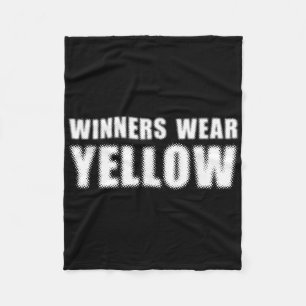 Winners Wear Yellow Colour War Camp Team Game Comp Fleece Blanket