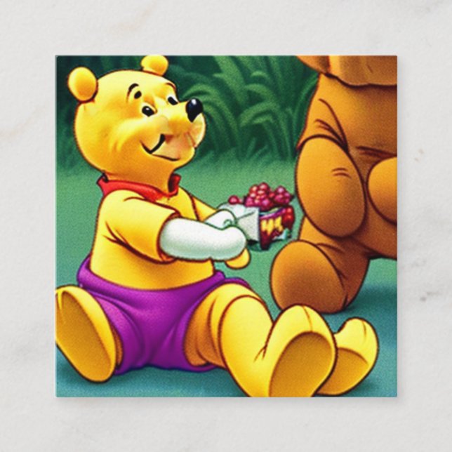 Winnie the Pooh 2. Square Business Card (Front)