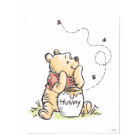 Winnie the Pooh and Hunny Pot Watercolor