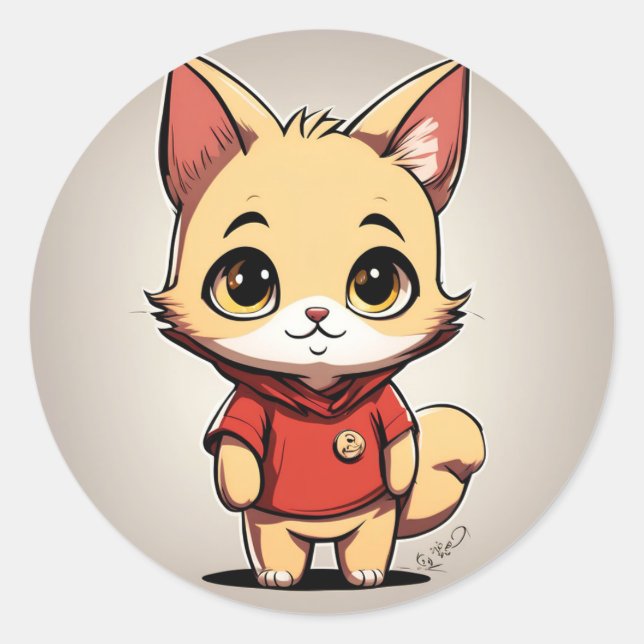Winnie the Pooh Cat V3 Sticker (Front)