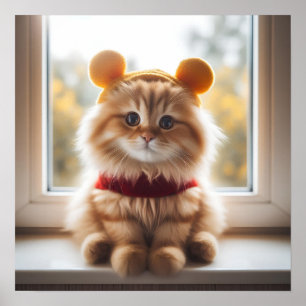 Winnie the Pooh Cat V7 Poster