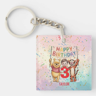 Winnie the Pooh   Happy Birthday Key Ring