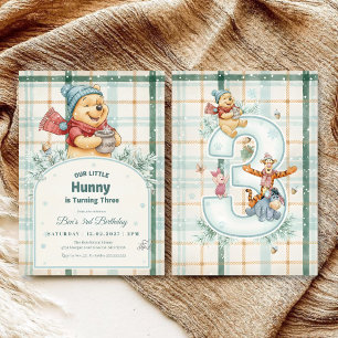 Winnie the Pooh 'Our Little Hunny is Turning Three Invitation