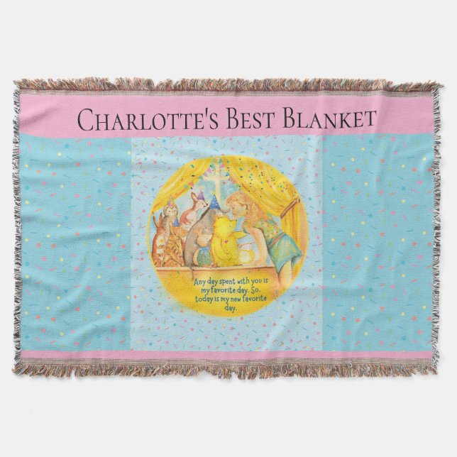Winnie The Pooh Throw - Gift for Girl  Blanket (Front)