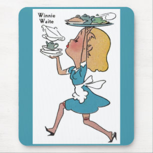 Winnie Waite the busy waitress Mouse Pad