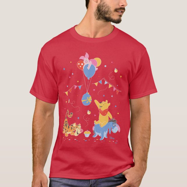 Winniehe Pooh Pooh and Friends Birthday Party gift T-Shirt (Front)
