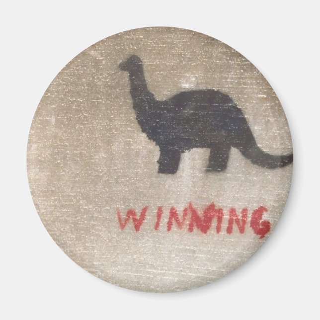 Winning Dinosaur Magnet (Front)