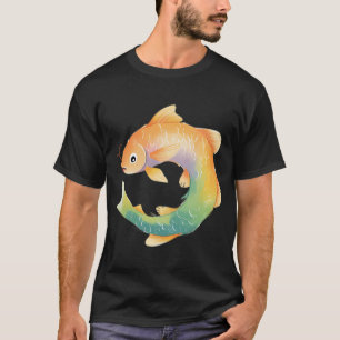WINNING FISHING CAT FISH SUCCESS WATERCOLOR T-Shirt