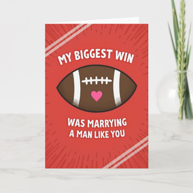 Winning Husband Football Love Card (Front)