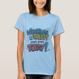 Winning is a Habit - Motivational Kids T-Shirt