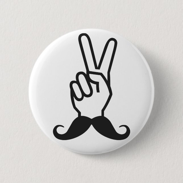 Winning Moustache custom button (Front)