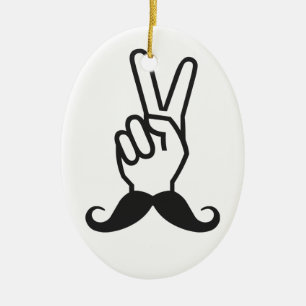 Winning Moustache custom colour ornament