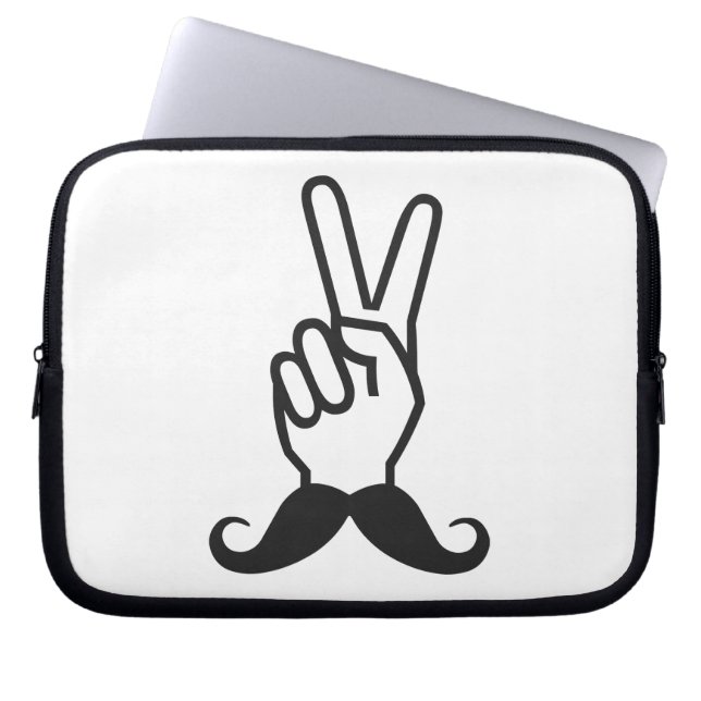 Winning Moustache custom laptop sleeve (Front)