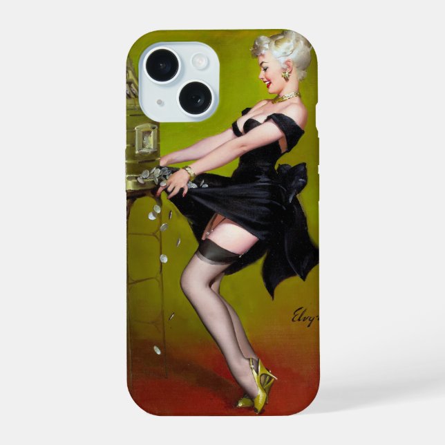 Winning Pin Up iPhone 15 Case (Back)