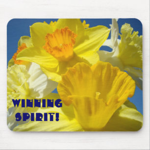Winning Spirit! mousepads Sunny Yellow Daffodils