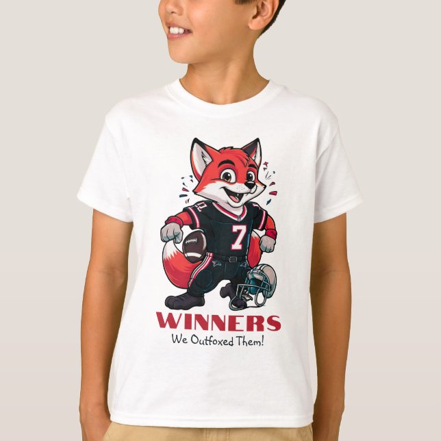 Winning Team | American Football Fox White T-Shirt (Front)