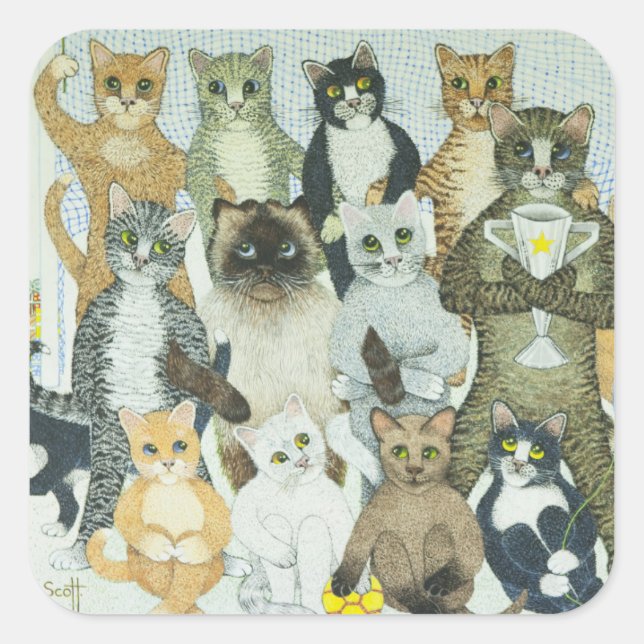 Winning ways square sticker (Front)