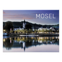 Winningen Moselle Sunset Panorama Germany Vintage