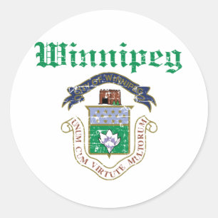 Winnipeg Canada designs Classic Round Sticker