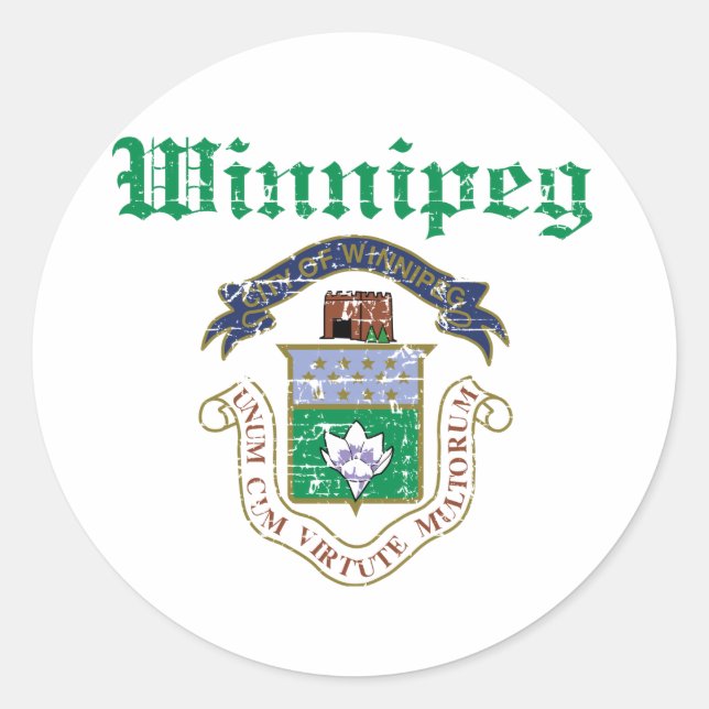 Winnipeg Canada designs Classic Round Sticker (Front)