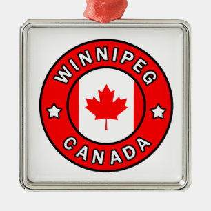 Winnipeg Canada Metal Tree Decoration