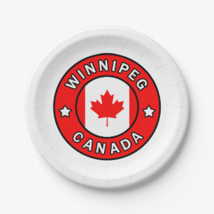Winnipeg Canada Paper Plate