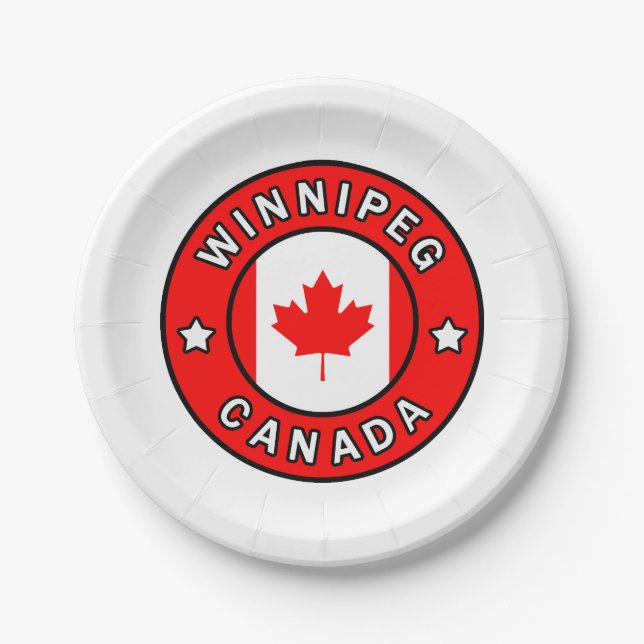 Winnipeg Canada Paper Plate (Front)