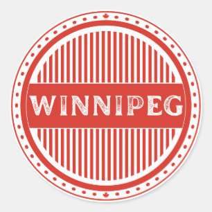 Winnipeg City Pride Emblem – Canadian Identity Classic Round Sticker