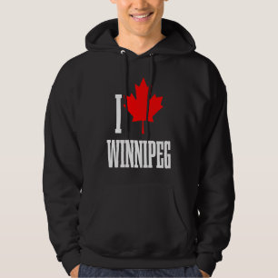 Winnipeg Manitoba Canada Maple Leaf Canadian Flag  Hoodie