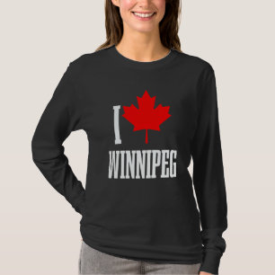 Winnipeg Manitoba Canada Maple Leaf Canadian Flag  T-Shirt