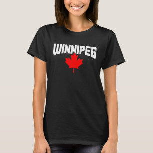 Winnipeg Manitoba Maple Leaf Canada Canadian Flag  T-Shirt