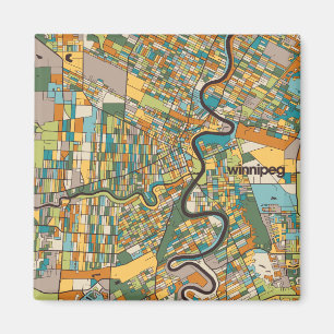Winnipeg Map design Magnet